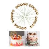 Maxbell 25 Pieces Mini Balloons Cake Topper DIY for Cake Baby Shower Decoration 5 Aureate 2cm