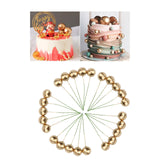 Maxbell 25 Pieces Mini Balloons Cake Topper DIY for Cake Baby Shower Decoration 5 Aureate 2cm