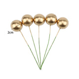 Maxbell 25 Pieces Mini Balloons Cake Topper DIY for Cake Baby Shower Decoration 5 Aureate 2cm