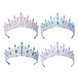 Maxbell Bridal Wedding Princess Crystal Rhinestone Tiara Crowns Hair Band Headband Green