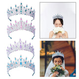Maxbell Bridal Wedding Princess Crystal Rhinestone Tiara Crowns Hair Band Headband Green