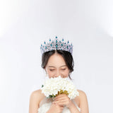 Maxbell Bridal Wedding Princess Crystal Rhinestone Tiara Crowns Hair Band Headband Green