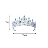 Maxbell Bridal Wedding Princess Crystal Rhinestone Tiara Crowns Hair Band Headband Green