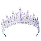 Maxbell Bridal Wedding Princess Crystal Rhinestone Tiara Crowns Hair Band Headband Violet