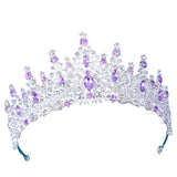 Maxbell Bridal Wedding Princess Crystal Rhinestone Tiara Crowns Hair Band Headband Violet