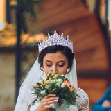Maxbell Bridal Wedding Princess Crystal Rhinestone Tiara Crowns Hair Band Headband Violet