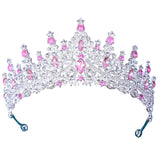 Maxbell Bridal Wedding Princess Crystal Rhinestone Tiara Crowns Hair Band Headband Pink