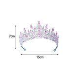 Maxbell Bridal Wedding Princess Crystal Rhinestone Tiara Crowns Hair Band Headband Pink
