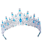 Maxbell Bridal Wedding Princess Crystal Rhinestone Tiara Crowns Hair Band Headband Dark Blue