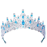 Maxbell Bridal Wedding Princess Crystal Rhinestone Tiara Crowns Hair Band Headband Dark Blue