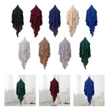 Maxbell Elegant Women Hijab Lightweight Solid Color Breathable Wrap White