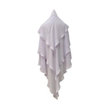 Maxbell Elegant Women Hijab Lightweight Solid Color Breathable Wrap White
