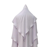 Maxbell Elegant Women Hijab Lightweight Solid Color Breathable Wrap White