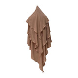Maxbell Elegant Women Hijab Lightweight Solid Color Breathable Wrap khaki