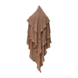 Maxbell Elegant Women Hijab Lightweight Solid Color Breathable Wrap khaki