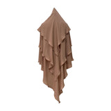 Maxbell Elegant Women Hijab Lightweight Solid Color Breathable Wrap khaki