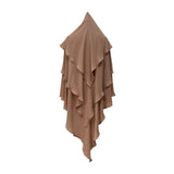 Maxbell Elegant Women Hijab Lightweight Solid Color Breathable Wrap khaki