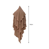 Maxbell Elegant Women Hijab Lightweight Solid Color Breathable Wrap khaki