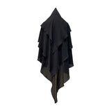Maxbell Elegant Women Hijab Lightweight Solid Color Breathable Wrap Black
