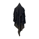 Maxbell Elegant Women Hijab Lightweight Solid Color Breathable Wrap Black
