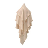 Maxbell Elegant Women Hijab Lightweight Solid Color Breathable Wrap Beige