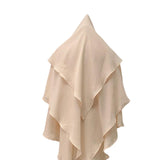 Maxbell Elegant Women Hijab Lightweight Solid Color Breathable Wrap Beige