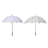 Maxbell Lace Umbrella Photograph Parasol Accessories for Halloween Party Dancing White