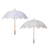 Maxbell Lace Umbrella Photograph Parasol Accessories for Halloween Party Dancing White