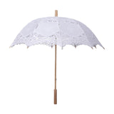 Maxbell Lace Umbrella Photograph Parasol Accessories for Halloween Party Dancing White