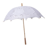 Maxbell Lace Umbrella Photograph Parasol Accessories for Halloween Party Dancing White
