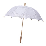 Maxbell Lace Umbrella Photograph Parasol Accessories for Halloween Party Dancing White