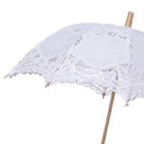 Maxbell Lace Umbrella Photograph Parasol Accessories for Halloween Party Dancing White