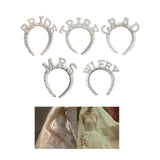Maxbell Headband Hairband Wedding Headpieces Hair Accessories Headwear for Decor BRIDE