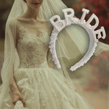 Maxbell Headband Hairband Wedding Headpieces Hair Accessories Headwear for Decor BRIDE