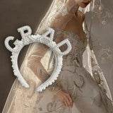 Maxbell Headband Hairband Wedding Headpieces Hair Accessories Headwear for Decor GRAD