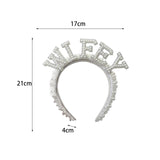 Maxbell Headband Hairband Wedding Headpieces Hair Accessories Headwear for Decor WIFEY