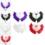 Maxbell Movable Angel Wings Photoshoot Party Prop for Adult Parades Halloween Violet