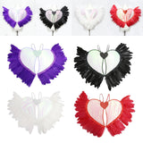 Maxbell Movable Angel Wings Photoshoot Party Prop for Adult Parades Halloween Violet