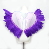 Maxbell Movable Angel Wings Photoshoot Party Prop for Adult Parades Halloween Violet