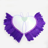 Maxbell Movable Angel Wings Photoshoot Party Prop for Adult Parades Halloween Violet