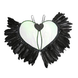 Maxbell Movable Angel Wings Photoshoot Party Prop for Adult Parades Halloween Black
