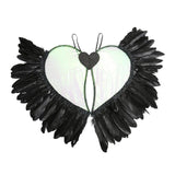 Maxbell Movable Angel Wings Photoshoot Party Prop for Adult Parades Halloween Black