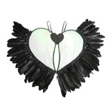 Maxbell Movable Angel Wings Photoshoot Party Prop for Adult Parades Halloween Black