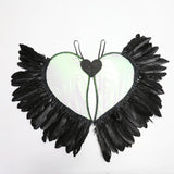 Maxbell Movable Angel Wings Photoshoot Party Prop for Adult Parades Halloween Black