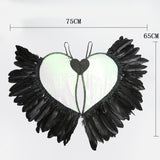 Maxbell Movable Angel Wings Photoshoot Party Prop for Adult Parades Halloween Black