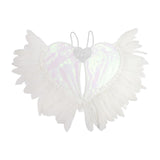 Maxbell Movable Angel Wings Photoshoot Party Prop for Adult Parades Halloween White