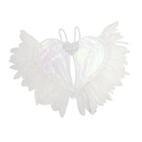 Maxbell Movable Angel Wings Photoshoot Party Prop for Adult Parades Halloween White