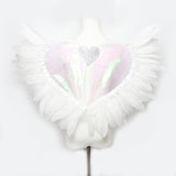 Maxbell Movable Angel Wings Photoshoot Party Prop for Adult Parades Halloween White