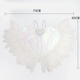 Maxbell Movable Angel Wings Photoshoot Party Prop for Adult Parades Halloween White