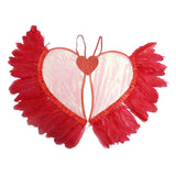 Maxbell Movable Angel Wings Photoshoot Party Prop for Adult Parades Halloween Red